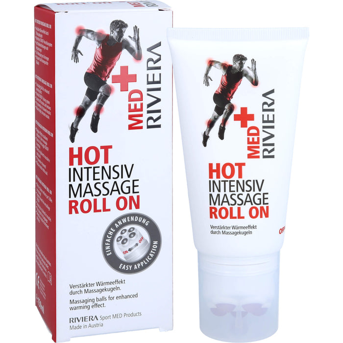 RIVIERA Med+ Hot Intensiv Massage Roll on, 150 ml GEL