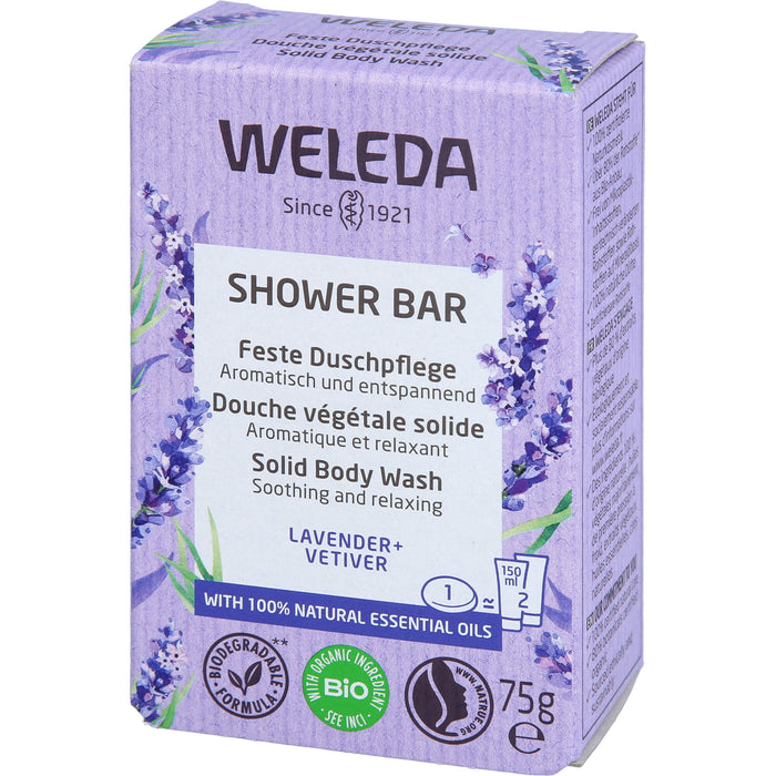 WELEDA Feste Duschpflege Lavender + Vetiver aromatisch und entspannend, 75 g pain de savon