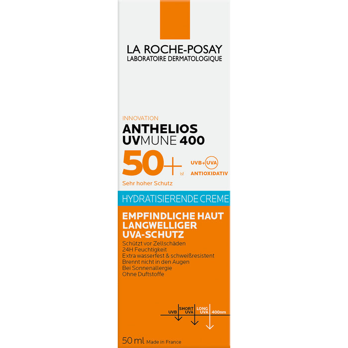 LA ROCHE-POSAY Anthelios Hydratisierende Creme UVMune 400 LSF 50+, 50 ml Crème