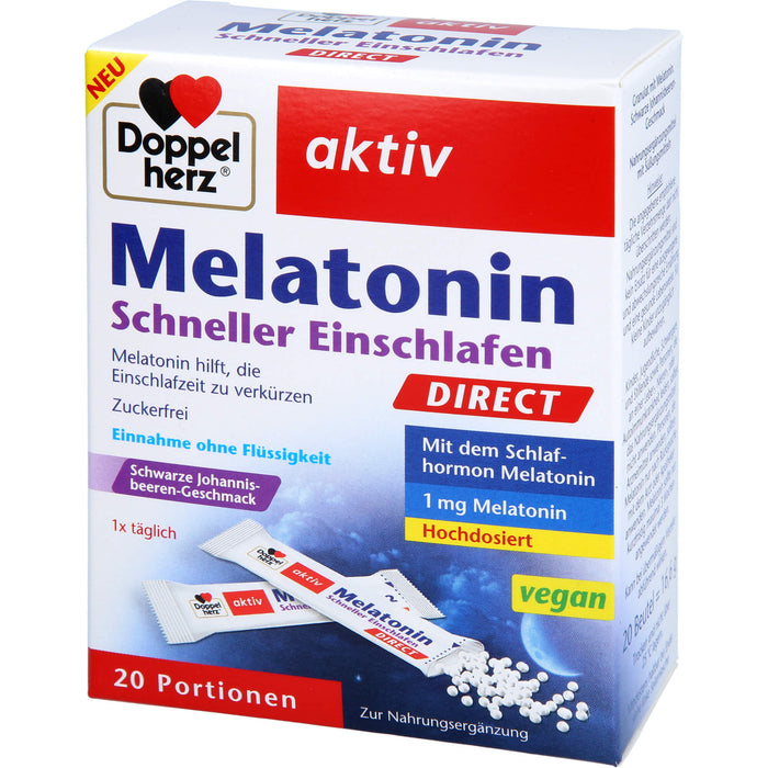 Doppelherz Melatonin Direct Schneller Einschlafen, 20 St PEL