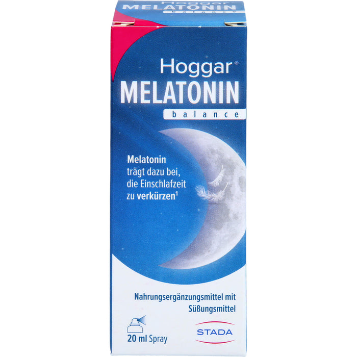 Hoggar Melatonin balance Einschlafspray trägt dazu bei die Einschlafzeit zu reduzieren, 20 ml Solution