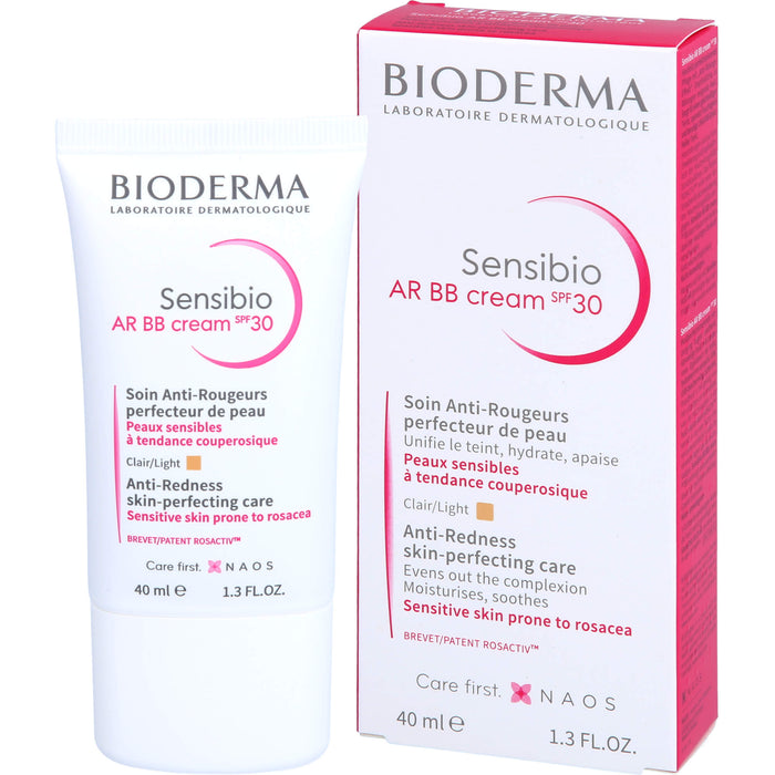 BIODERMA Sensibio AR BB Cream LSF 30 getönt bei empfindlicher, zu Rötungen neigender Haut, 40 ml Crème