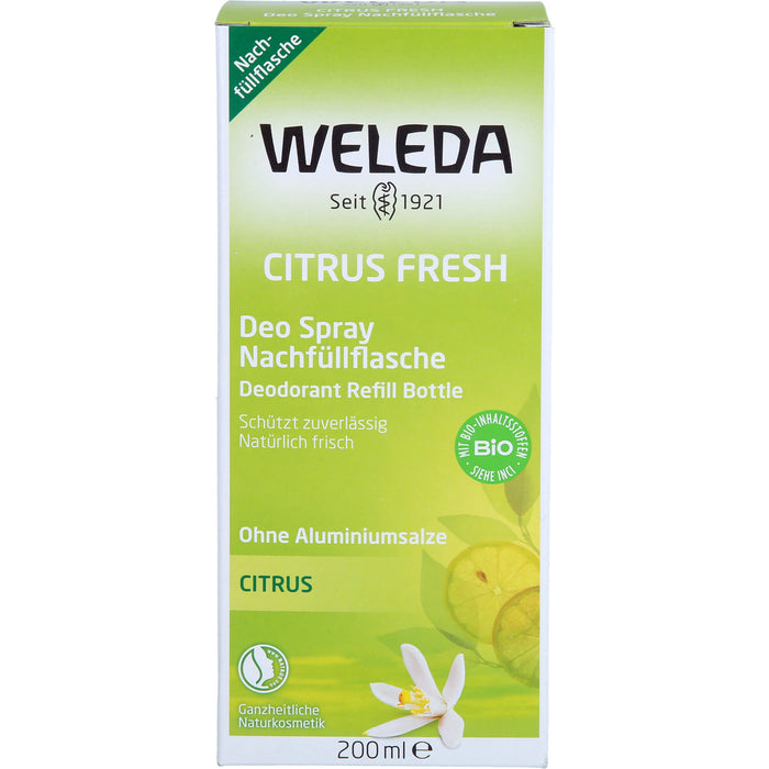 WELEDA Citrus Fresh Deo Spray Nachfüllflasche, 200 ml SPR