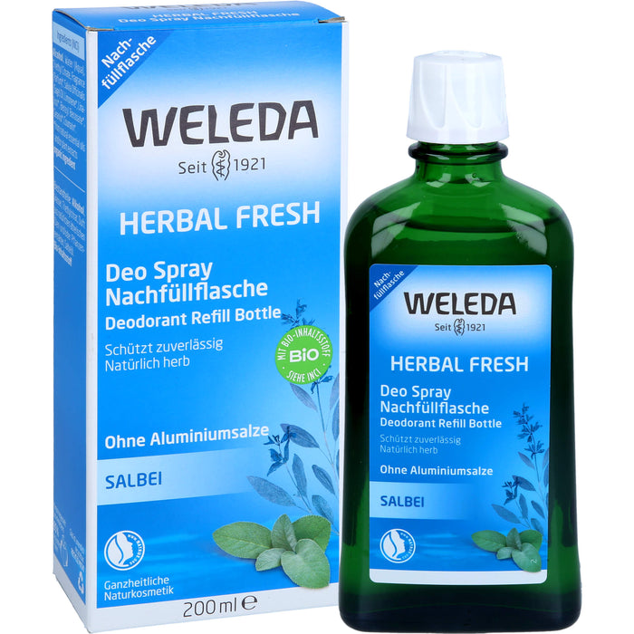 WELEDA Herbal Fresh Deo Spray Salbei Nachfüllfl., 200 ml SPR