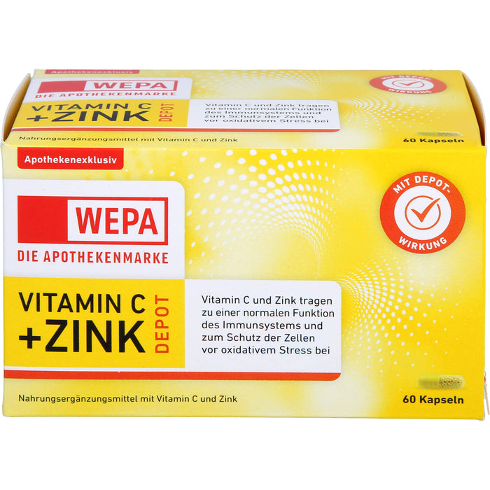 WEPA Vitamin C + Zink Kapseln, 60 St KAP