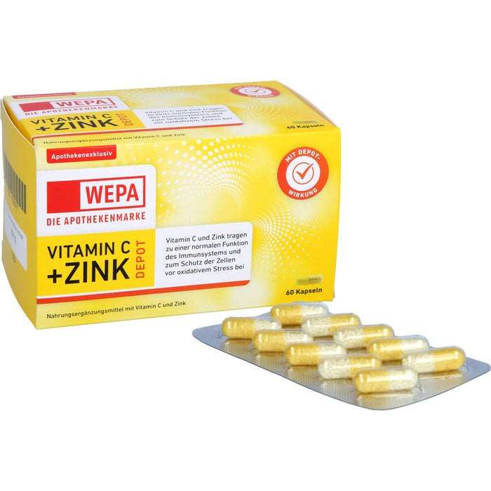 WEPA Vitamin C + Zink Kapseln, 60 St KAP