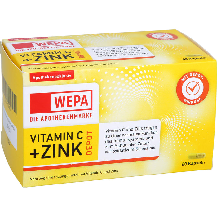 WEPA Vitamin C + Zink Kapseln, 60 St KAP