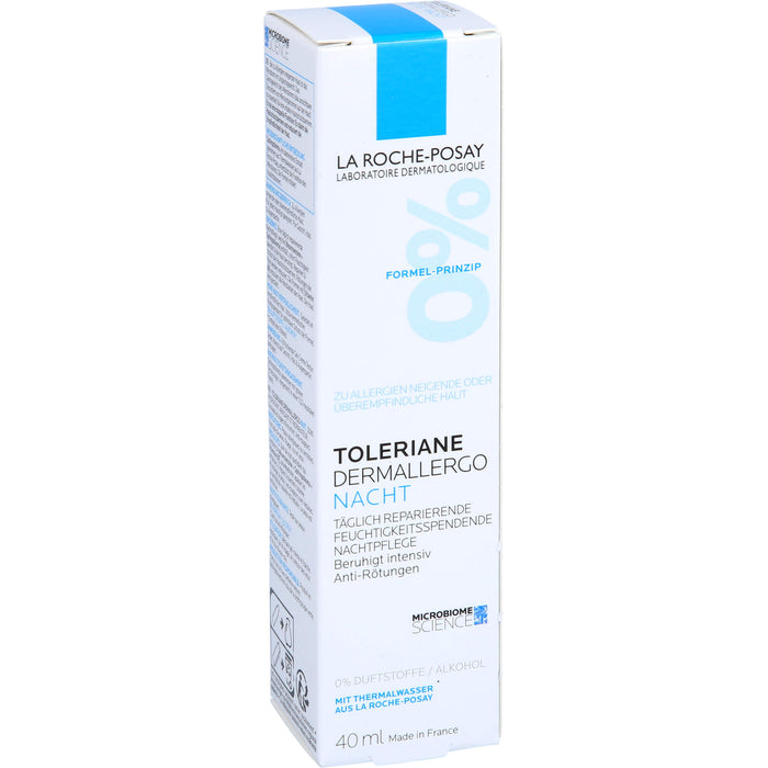 LA ROCHE-POSAY Toleriane Dermallergo Nacht täglich reparierende, feuchtigkeitsspendende Nachtpflege, 40 ml Cream