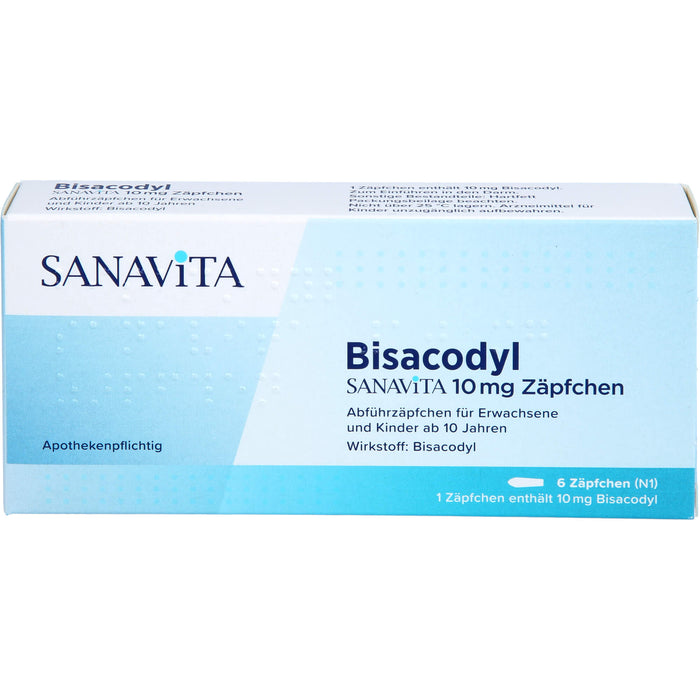 Bisacodyl Sanavita 10mg, 6 St SUP