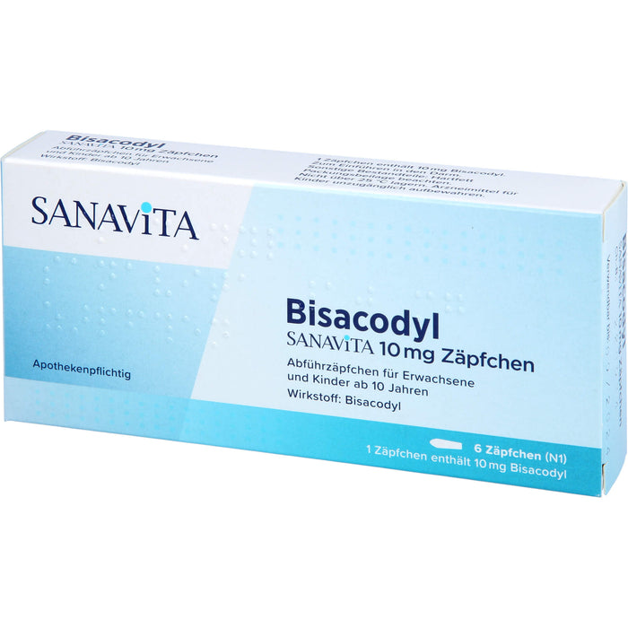 Bisacodyl Sanavita 10mg, 6 St SUP