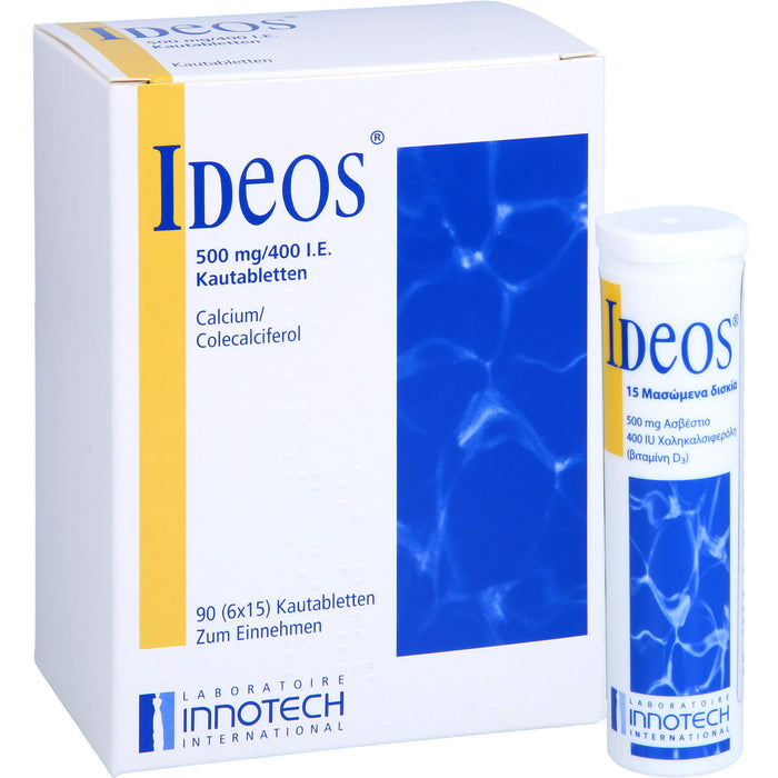 Ideos 500 mg / 400 I.E. axicorp Kautabletten, 90 St KTA