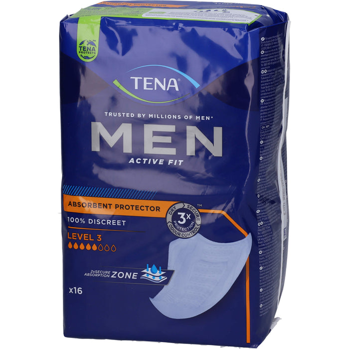 TENA Men Active Fit Level 3 Inkontinenz Einlagen, 16 St