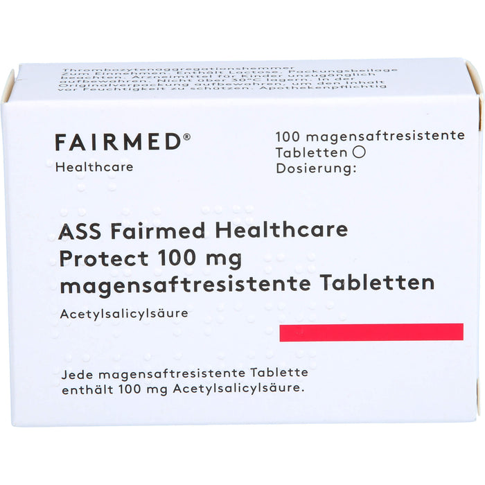 ASS Fairmed Healthcare Protect 100 mg magensaftresistente Tabletten, 100 St TMR