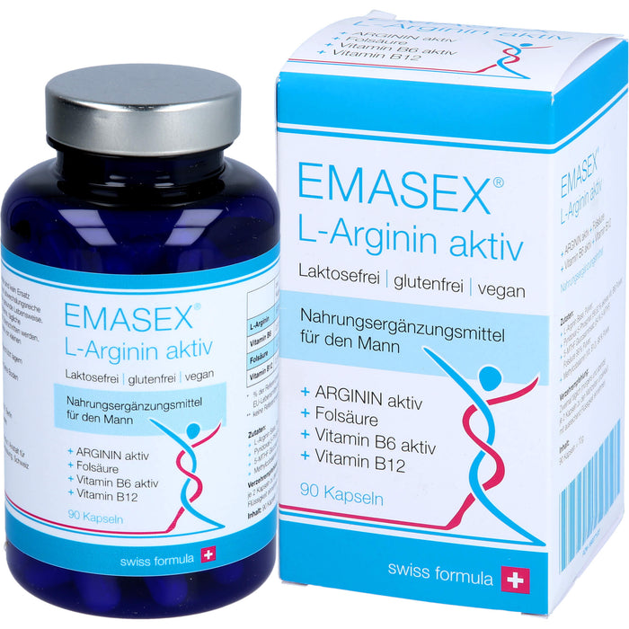 EMASEX L-Arginin aktiv Kapseln, 90 St KAP