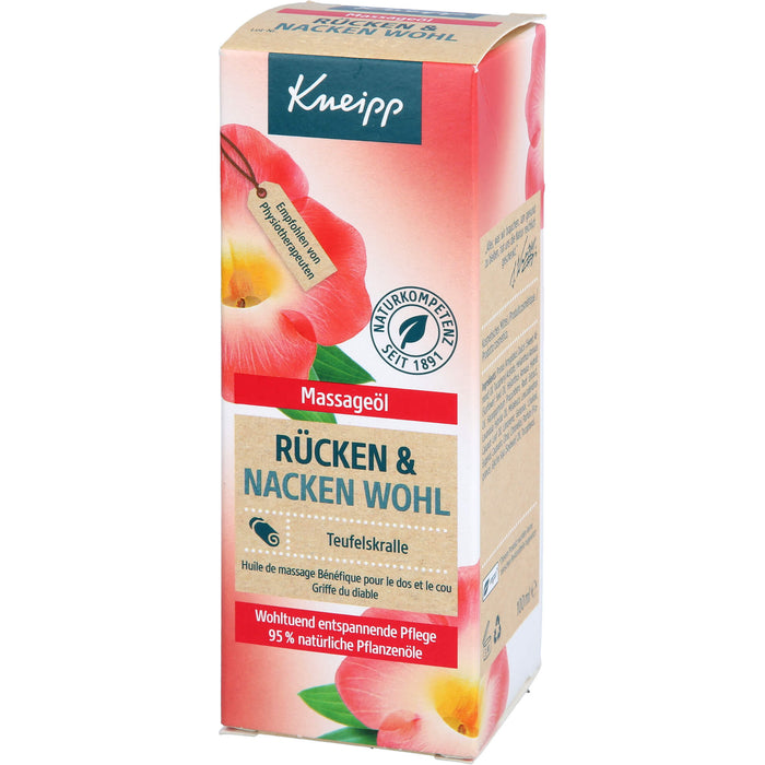 Kneipp Massageöl Rücken & Nacken Wohl, 100 ml OEL