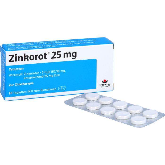 Zinkorot 25mg Tabletten, 20 St TAB