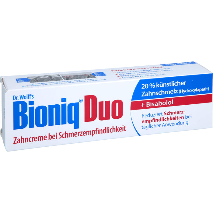 Bioniq Zahncreme Duo Schutz bei schmerzempfindlichen Zähnen, 75 ml Dentifrice