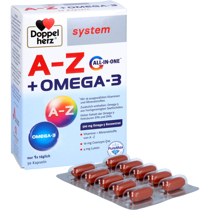 Doppelherz A-Z + Omega-3 All in one system, 30 St KAP