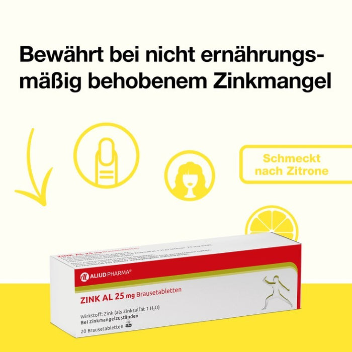 Zink AL 25 mg Brausetabletten, 20 pcs. Tablets