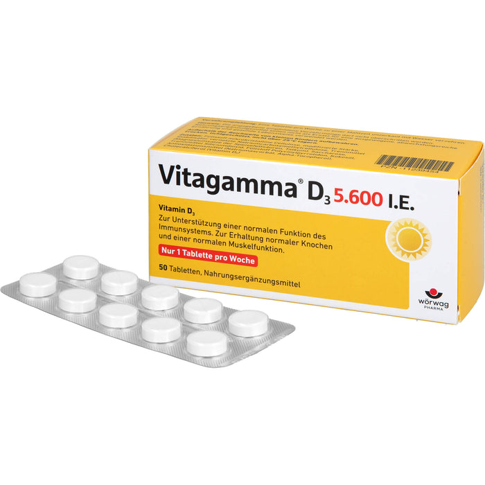 Vitagamma D3 5,600 I.E.Vitamin D3 NEM, 50 St TAB