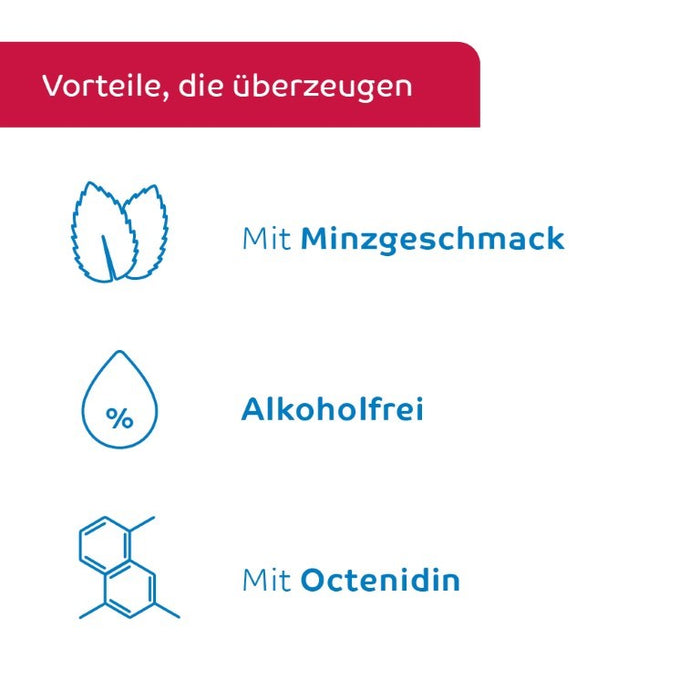 octenident antiseptic antiseptische Mundspüllösung, Mundwasser - reduziert entzündungsverursachende Bakterien in nur 30 Sekunden - antibakteriell ohne Chlorhexidin, 250 ml Lösung