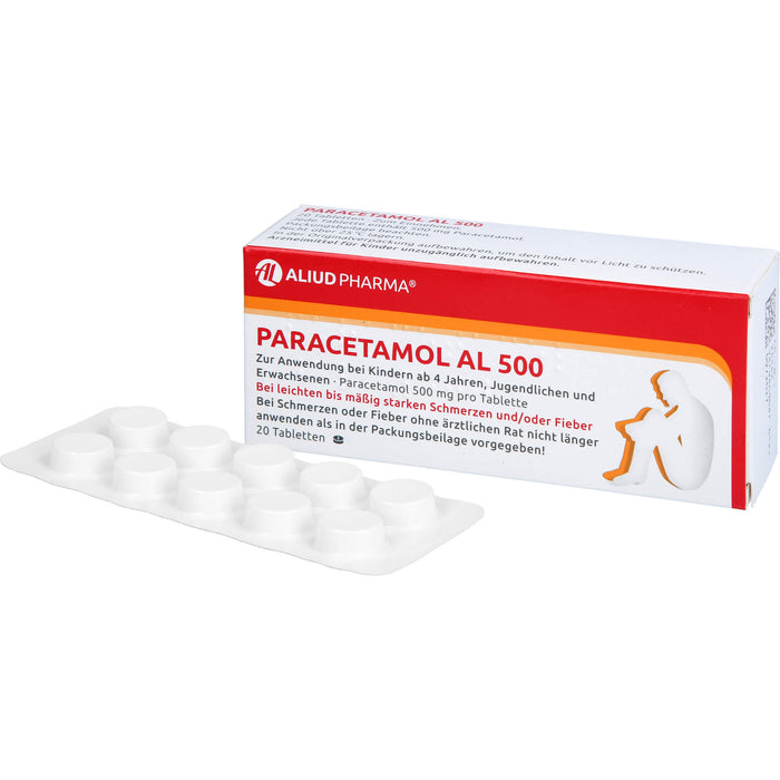 Paracetamol AL 500 Tabletten, 20 pc Tablettes