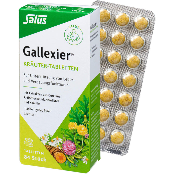 Gallexier Kräuter-Tabletten, 84 pc Tablettes