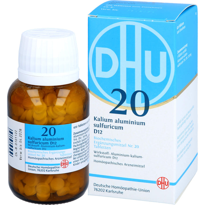 DHU Schüßler-Salz Nr. 20 Kalium aluminium sulfuricum D12 Tabletten, 420 pc Tablettes