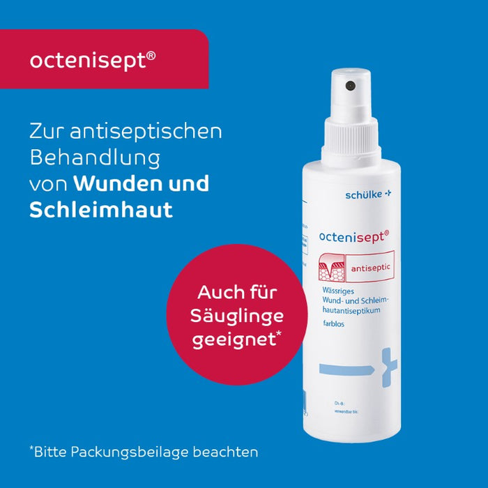 octenisept mit Sprühpumpe - wässriges Wund- und Schleimhautantiseptikum mit guter Verträglichkeit, schmerzfreier Anwendung und schneller Wirkung, 250 ml Lösung