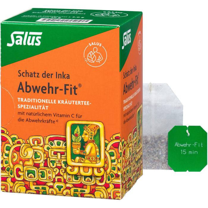 Salus Abwehr-Fit Kräutertee mit Lapacho + natürlichem Vitamin C, 15 St. Filterbeutel