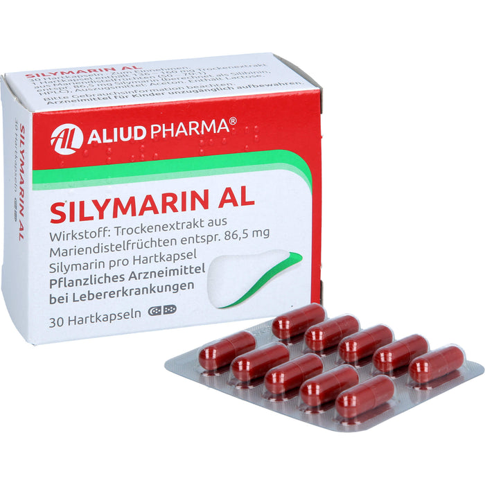 Silymarin AL Hartkapseln bei Lebererkrankungen, 30 pcs. Capsules