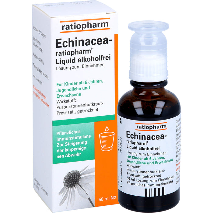 Echinacea-ratiopharm Liquid alkoholfrei, 50 ml Solution