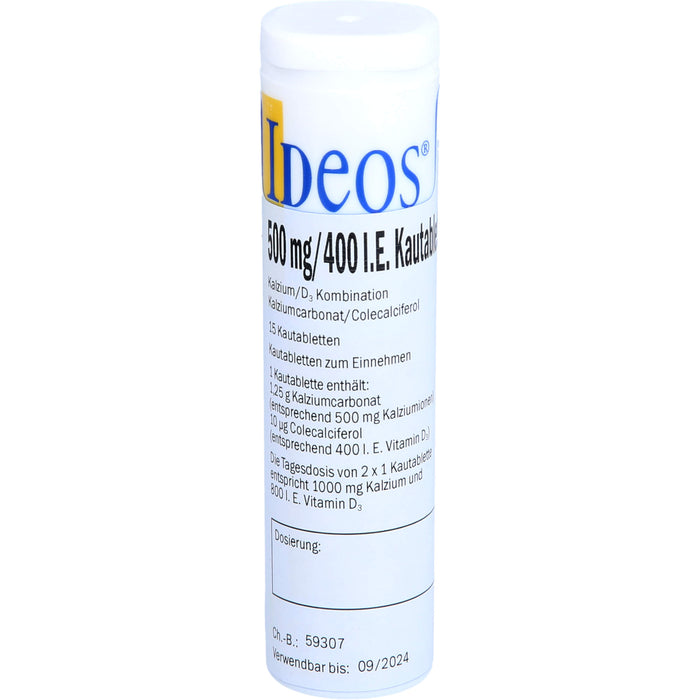 Ideos 500mg/400 I.E. Emra Kautabletten, 30 St KTA