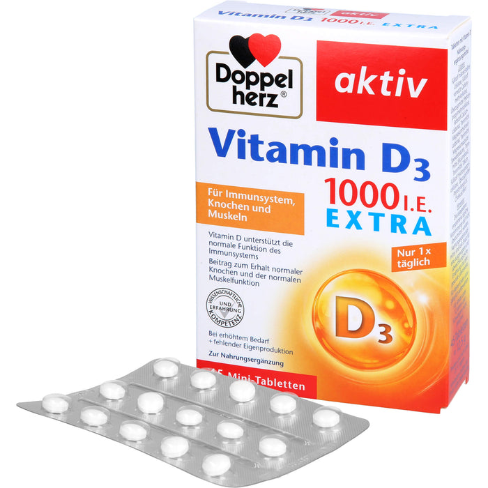 Doppelherz Vitamin D3 1000 I.E. Extra, 45 St TAB