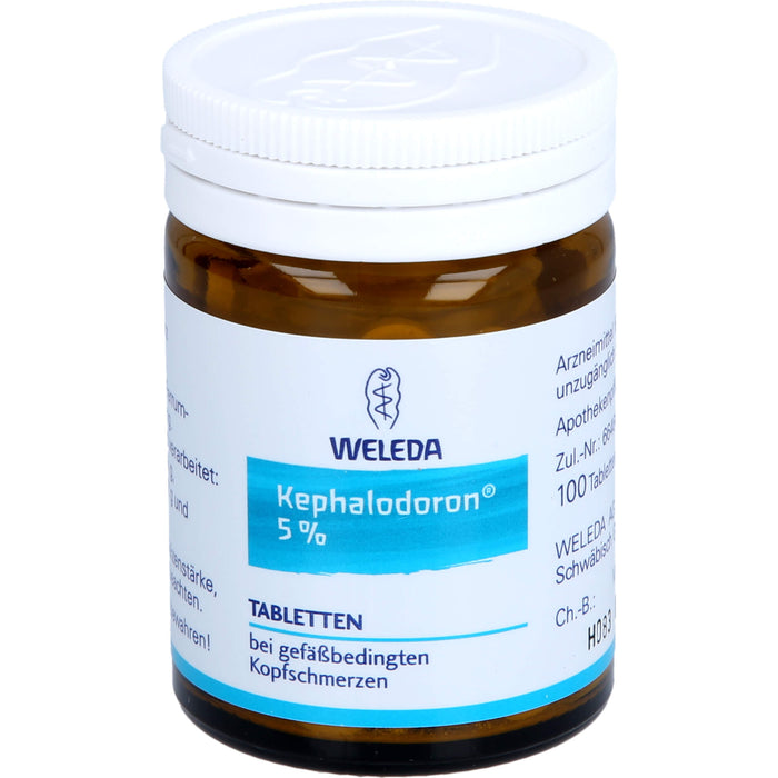 WELEDA Kephalodoron 5% Tabletten bei gefäßbedingten Kopfschmerzen, 100 pc Tablettes