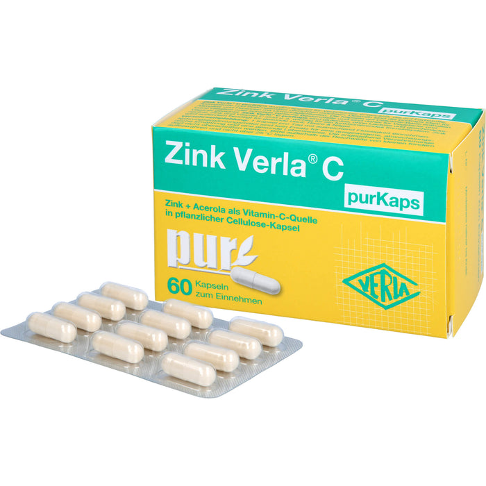 Zink Verla C purKaps Kapseln, 60 pc Capsules