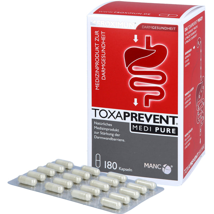 FROXIMUN Toxaprevent medi pure zur Stärkung der Darmwandbarriere, 180 pcs. Capsules