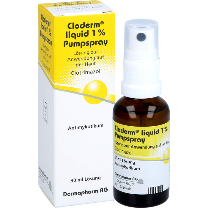 Cloderm Liquid 1 % Pumpspray Antimykotikum, 30 ml Solution