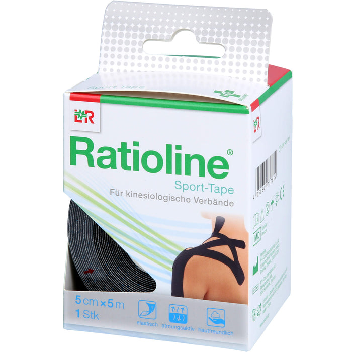 Ratioline Sport-Tape 5cmx5m schwarz, 1 St PFL