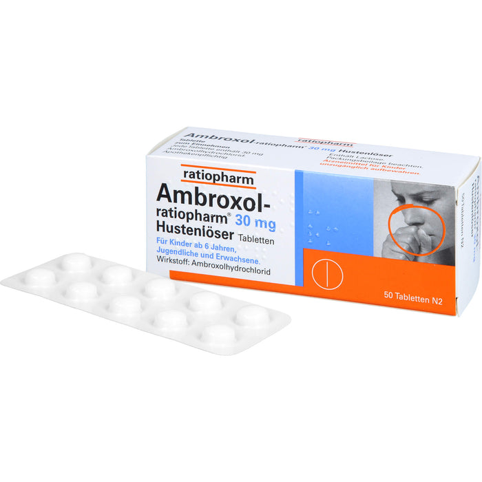 Ambroxol-ratiopharm 30 mg Hustenlöser Tabletten, 50 St. Tabletten