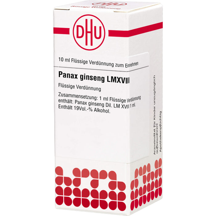 Panax ginseng LM XVIII Dilution Ind-Fert, 10 ml DIL