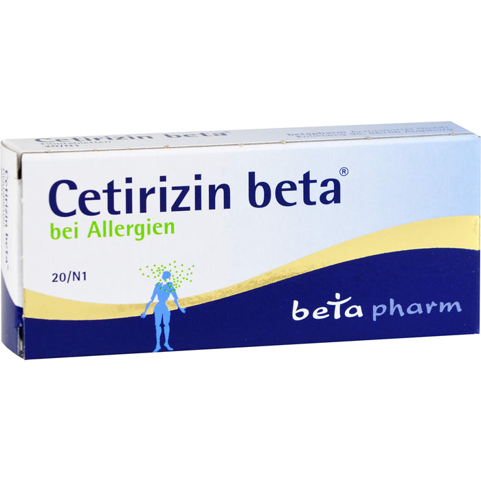 Cetirizin beta bei Allergien Filmtabletten, 20 pcs. Tablets