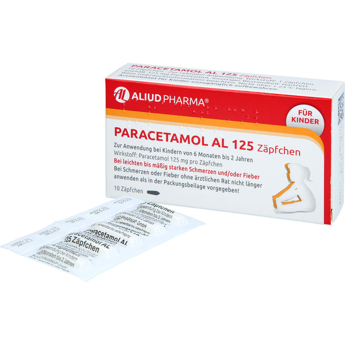 Paracetamol AL 125 Zäpfchen, 10 St. Zäpfchen