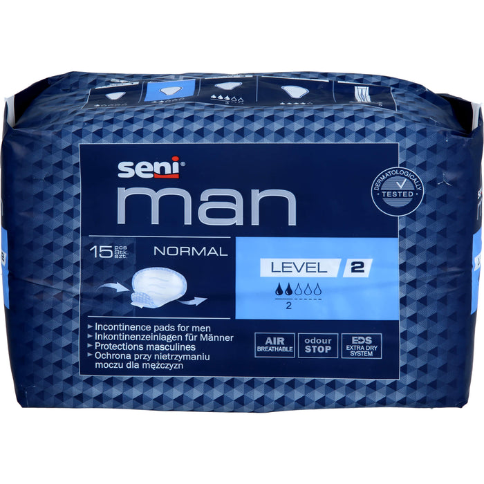 Seni Man Normal Level 2 Inkontinenzeinlagen, 15 pcs. Insoles