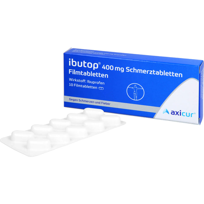 ibutop 400 mg Schmerztabletten Reimport axicorp, 10 pcs. Tablets