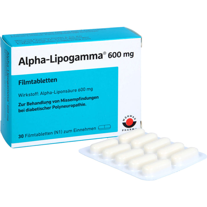 Alpha-Lipogamma 600 mg Filmtabletten, 30 St FTA