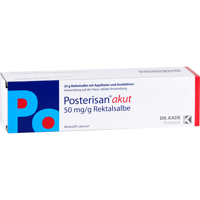 Posterisan akut 50 mg/g Rektalsalbe mit Applikator und Analdehner, 25 pc Dispositif