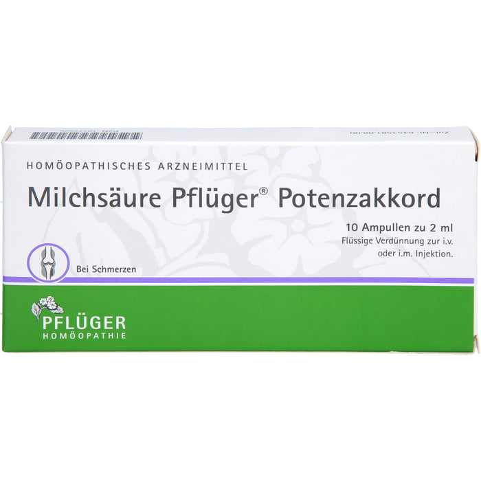 Milchsäure Pflüger Potenzakkord, 10 St. Ampullen