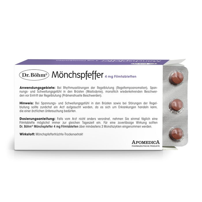 Dr Böhm Mönchspfeffer 4 mg Tabletten bei Regelbeschwerden, 60 pcs. Tablets