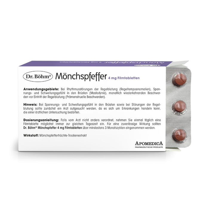 Dr Böhm Mönchspfeffer 4 mg Tabletten bei Regelbeschwerden, 60 St. Tabletten